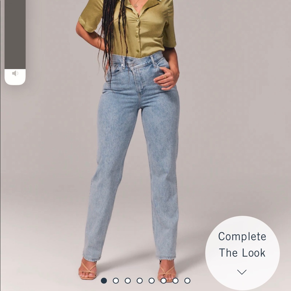 NWT Abercrombie 90s straight ultra high rise jeans